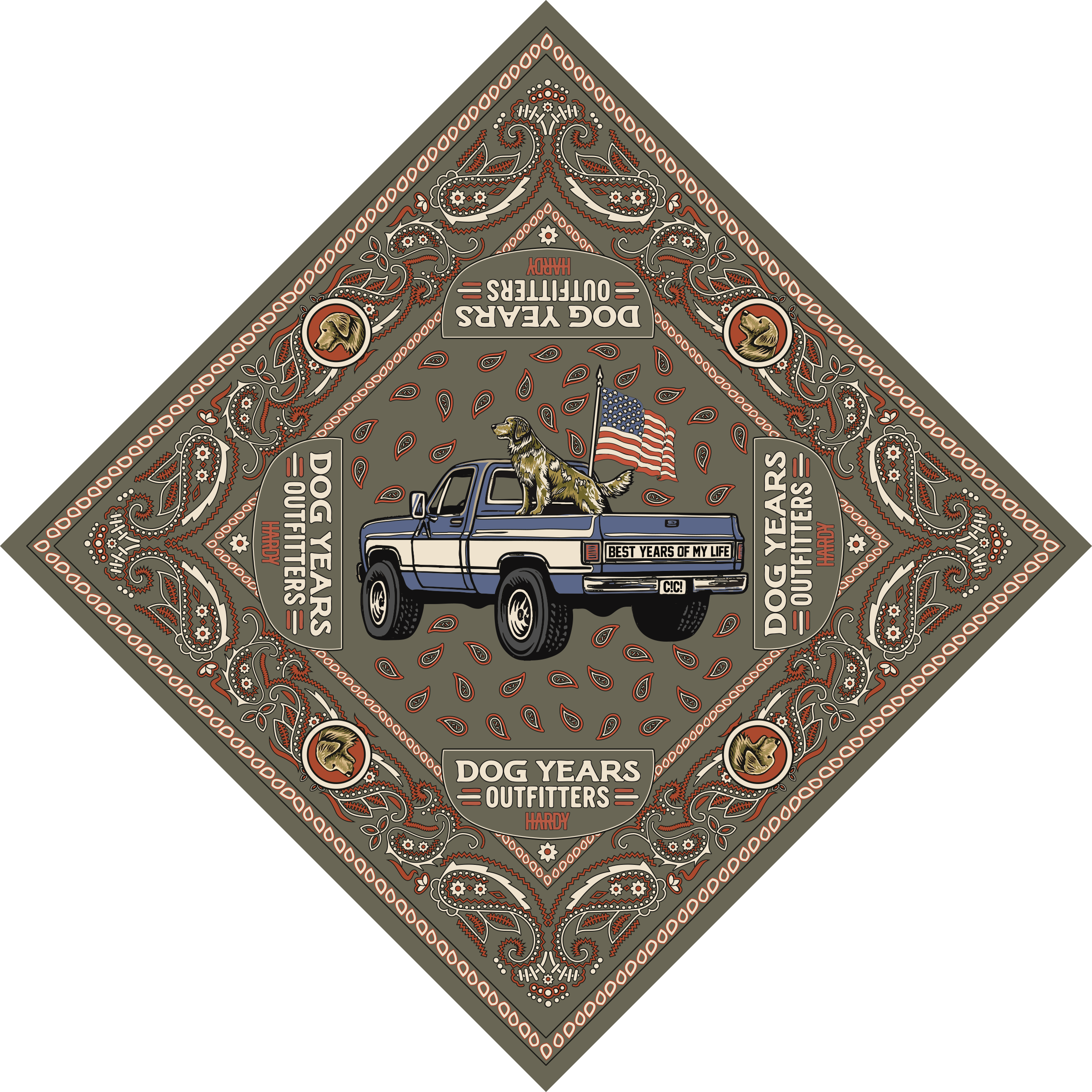 Hardy - Dog Years Bandana